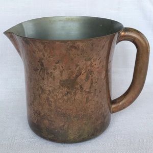 Vintage Copper Devonshire Beer Water Pitcher, Deco